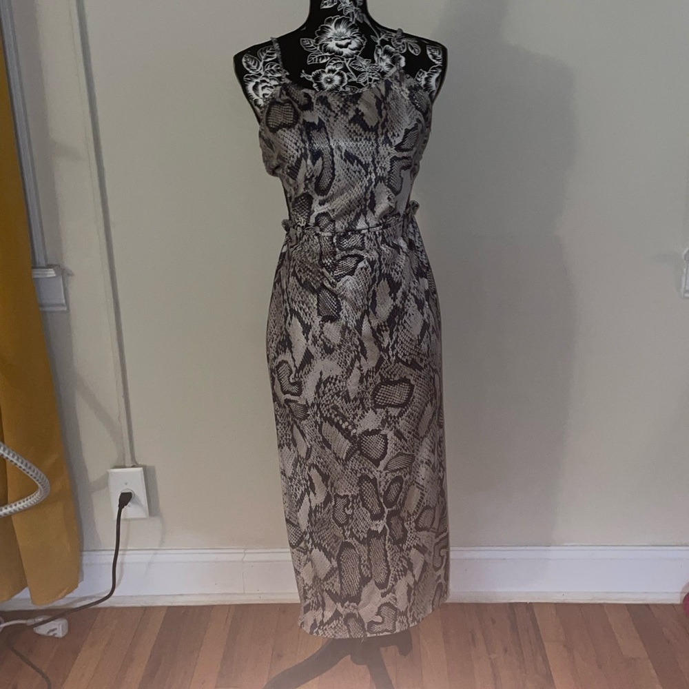 Snake print  skirt set